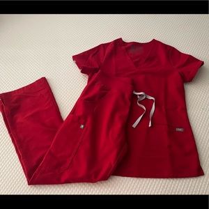 COPY - Winning Red Figs Scrubs Set